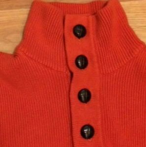 mens orange mock turtleneck